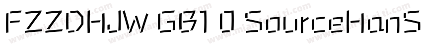 FZZDHJW GB1 0 SourceHanSerifCN Bol字体转换